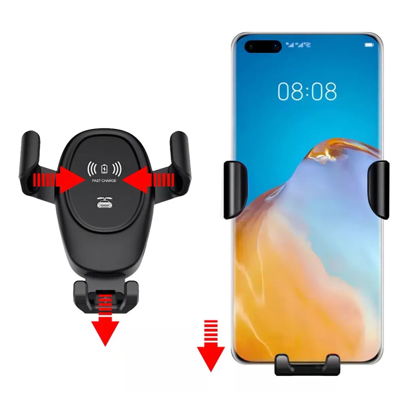 Ele-Gate Cargador Inalámbrico Carga Rápida De 10w Con Soporte Auto