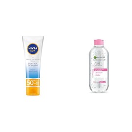 NIVEA SUN Protector Solar Facial Control De Brillo (50 ml), FPS 50, Efecto Matificante Larga Duración  Garnier Skin Naturals Face Agua Micelar...     