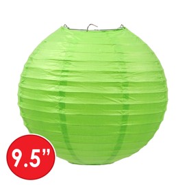 Beistle Set of 6 Paper Lanterns Birthday Party Decorations, Hanging Spring and Summer Décor, Lime, 9.5, Light Green