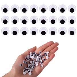 BEADNOVA Black Wiggle Googly Eyes Wobbly Eyes with Self Adhesive Sticker for DIY Craft Scrapbooking (8mm, 500pcs)