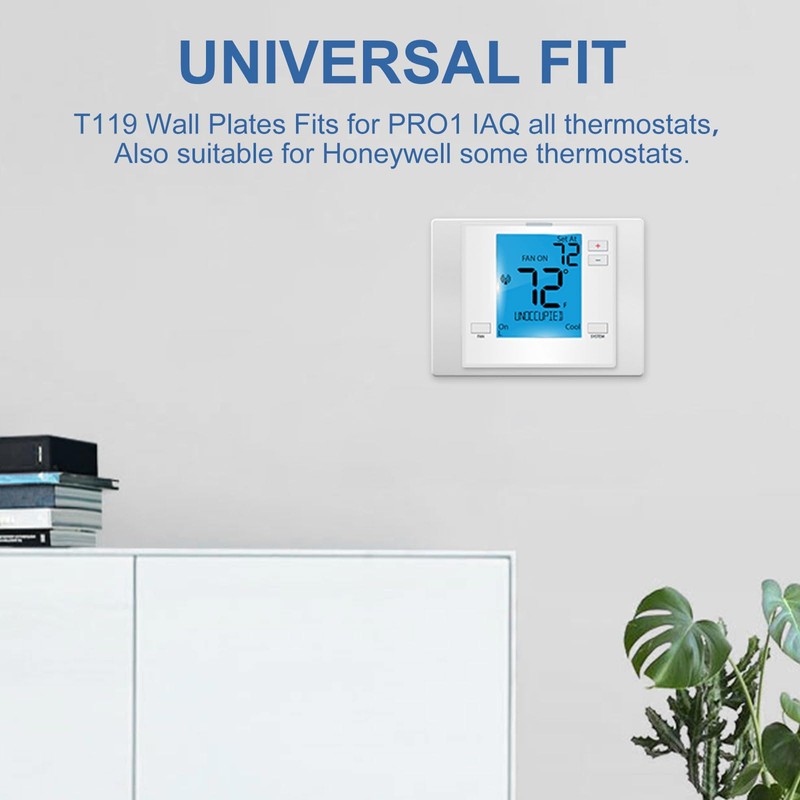 Thermostats Wall Plate T119 Fits For PRO1 IAQ Thermostats, Universal