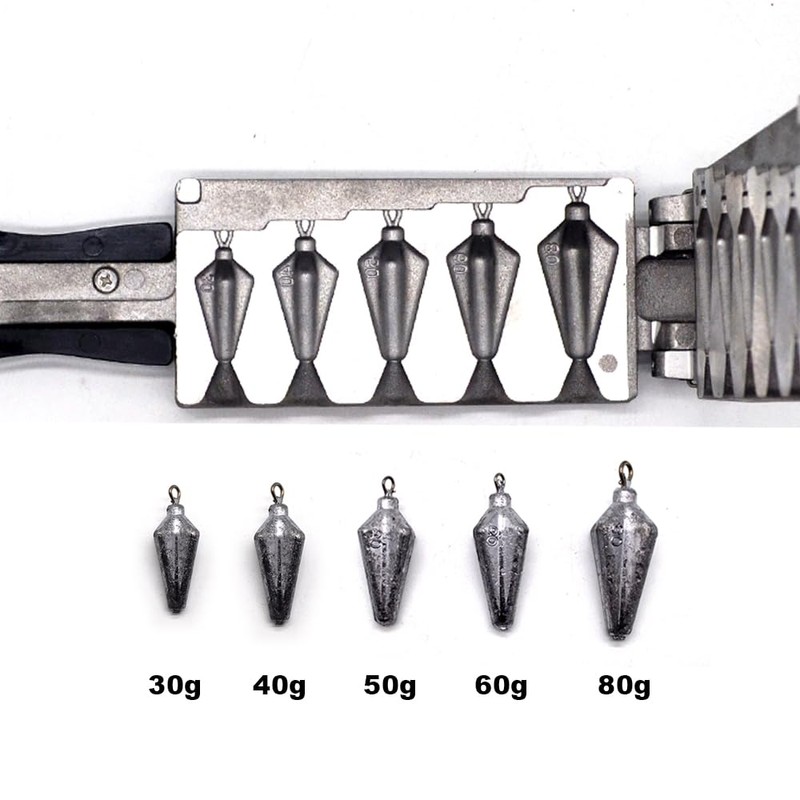 Adygil Pyramid Sinker Mold with 5 Cavities and 30g 40g