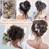 Extensiones Pelo Natural Moños Postizos Coletero Sintético Postizo Rizado Ondulado