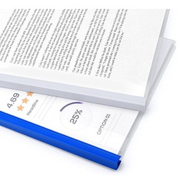 Carpeta de plástico de 10 mm, cubierta de informes de barra deslizante de 10 mm, capacidad de 40 hojas, carpetas transparentes para presentación de currículum, carpeta organizadora para papel de