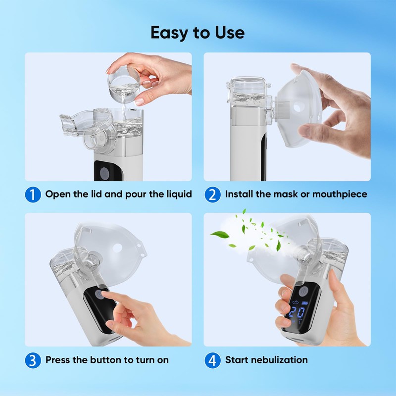 Nebuliser Machine for Adults & Kids,Efficient & Quiet Portable Nebuliser