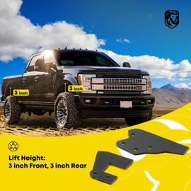 YHTAUTO 3 inch Front and 3 inch Rear Full Leveling Lift Brackets w/Hardware Kit Compatible with Polaris Ranger 570, Ranger Crew XP 900/1000, Ranger XP 900/1000, 3"+3" Suspension Leveling Lift Kit