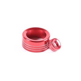 Car Rear View Mirror Adjustment Knob Decoration Trim for Toyot@ Tundra 2022 2023 Aluminium Trim Interior Accessories, Compatible for Toyot@ Tundra Sequoia 2022 2023 Driving Mode Knob Ring (Red)