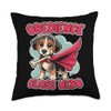 Puppy Superhero Obedience School Throw Pillow