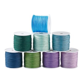 Beadthoven - Cuerda de nailon de 0,8 mm para pulseras, hilo de nailon de 400 yardas, cordón de nudo chino, cordón de nailon trenzado para hacer joyas, persianas de timbre de viento, macramé,