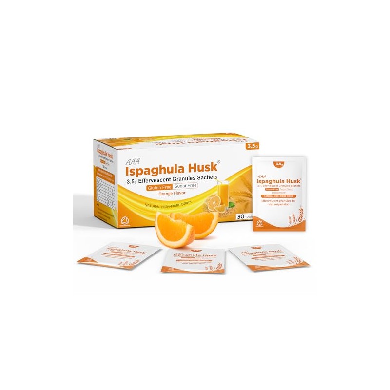 AAA Ispaghula Husk Orange Flavor – 30 Sachets |Natural High