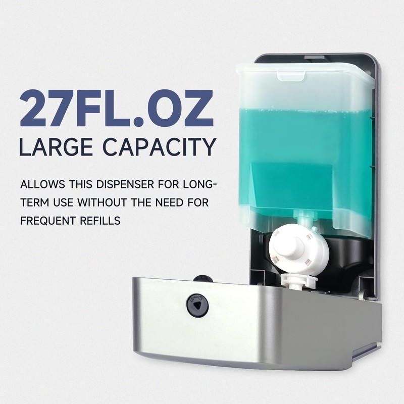 AIKE Wall Mount Liquid Soap Dispenser for Commercial Bathroom 27oz