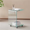 SMARTIK Tempered Glass End Table – 1 PC Modern Small