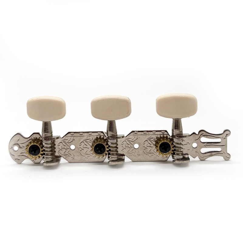 harpfeas 3-on-a-plate Guitar Tuning Pegs Chrome Plated Machine Heads Keys,