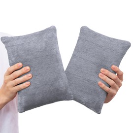 1 MIDDLE ONE 2 Pack Small Pillow, Cooling Memory Foam Mini Pillow 11 X 7 Inches for Sleeping, Travel, Neck, Knee Support, Tiny Pillow Cushion for Pet, Dogs (Grey)