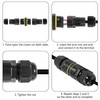 8PCS 3 Pole Wire Connector Waterproof IP68 Outdoor Electrical Junction