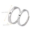 Beavorty 2 Pairs Matching Sun and Moon Promise Rings for