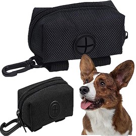 Paquete de 2 soportes para bolsas de caca para perros, soportes para bolsas de excrementos para correas, dispensador de bolsas de residuos para perros - Se adapta a cualquier correa de perro