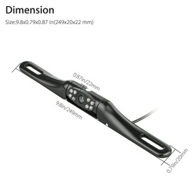 Riloer Car Rear View Camera, HD Rear View Camera, Waterproof CMOS Reversing Camera with 8 Infrared Night Vision, 170° Wide Angle