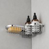 SANLIV Chrome Corner Shower Caddy, Corner Soap Dish, Solid Brass
