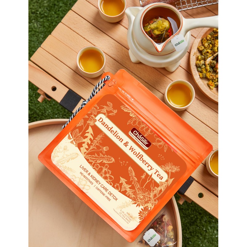 ChaSilir Organic Dandelion Root & Wolfberry Detox Tea Bags -
