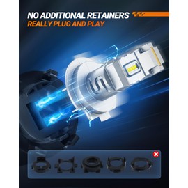 SEALIGHT H7 Bulbs 30000LM 800% Brighter 2025 Edition, X5 H7 lights 99% Compatibility Easy Installation for Fog, ATVs & Powersports 10 Years Lifespan, Pack of 2