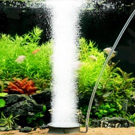 hygger Aquarium Air Stone Fish Tank Bubbler Quiet Ultra High Dissolved Oxygen Stone Kit Nano Fish Tank Air Stone Bubble Stainless Steel Air Stone for Aquarium Fish Tank and Hydroponics - Specification: Rim, Size: 3.0 inch