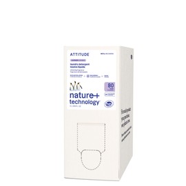 ATTITUDE Liquid Laundry Detergent, EWG Verified Laundry Soap, HE Compatible, Vegan and Plant Based Products, Cruelty-Free, Lavender, Bulk Refill, 80 Loads, 67.6 Fl Oz