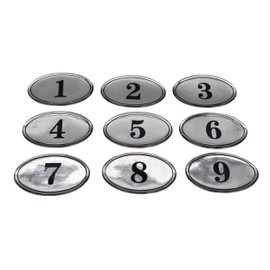 NanTun Oval Table Number Storage Cabinets Numbers Pubs Restaurants Clubs Tags - Silver 1-25