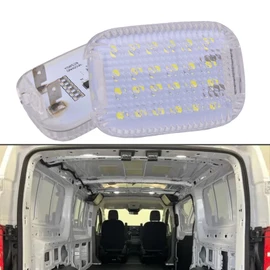 Leolarmen 2Pcs Transit Interior Cabin Courtesy Cargo Lights Compatible with 2014-2024 Ford Transit 150 250 350 350 HD Van Connect, Clear Lens/White LED Load Space Area Dome 6000K Lamp for 2230338