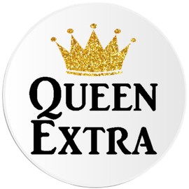 Kiwi Gifts Queen Extra - 100 Pack Circle Stickers 3 Inch - Crown