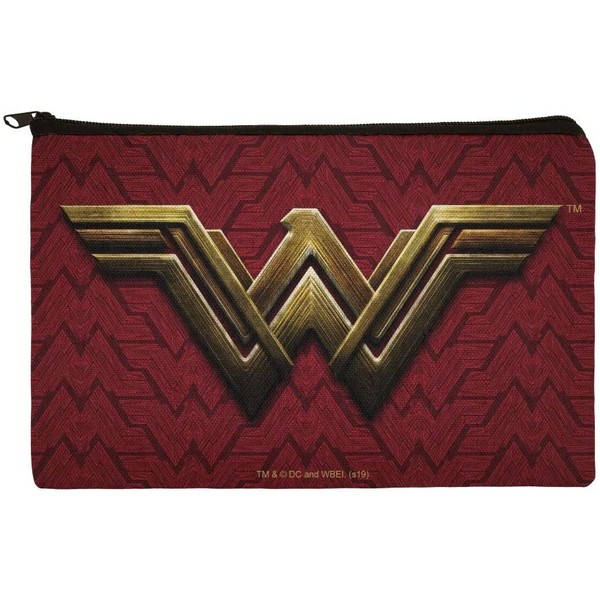 Justice League Movie Wonder Woman Logo Makeup Cosmetic Bag Organizer Pouch