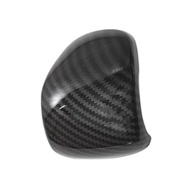 KACEPAR - Tapa para perilla de palanca de cambios de consola central, fibra de carbono ABS para coche, cubierta de cabeza de cambio de marcha central, compatible con Kia Forte/K3 2019-2021