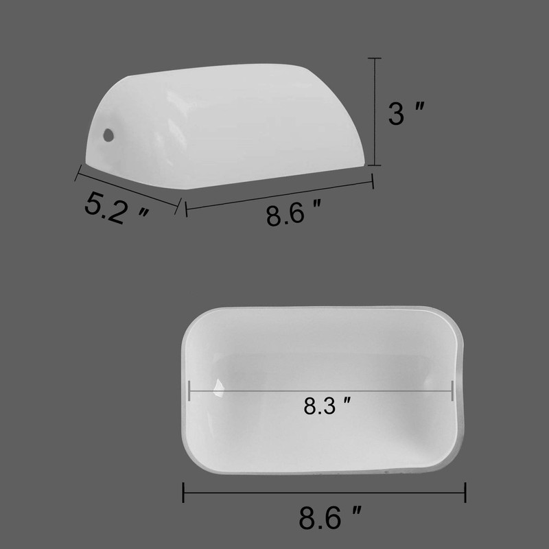 Anmire White Glass Bankers Lamp Shade Replacement Cover or Banker's