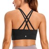 CRZ YOGA Womens Butterluxe Strappy High Neck Longline Sports Bra