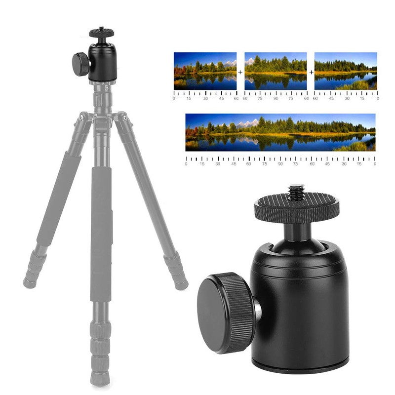 Denash Camera Ball Head, Aluminum Alloy Wearresistant Monopod Ball Head,
