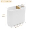 Toothbrush Holder with Bamboo Divider,Detachable for Easy Cleaning Multi-Functional Storage,2