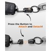 IUMIUN Magnetic Quick Release Keychain with Spring Key Clip and