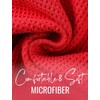CybGene Monogrammed Microfiber Golf Towel, 16'x 24', Red - Initial