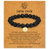Stone Beaded bracelets for women men: Healing Crystal Bracelet Lava
