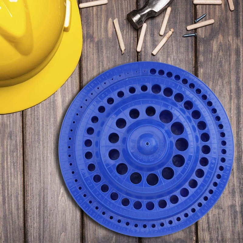 Jeanoko 1-13mm Drill Storage Box Round Shape Hard Plastic Drill