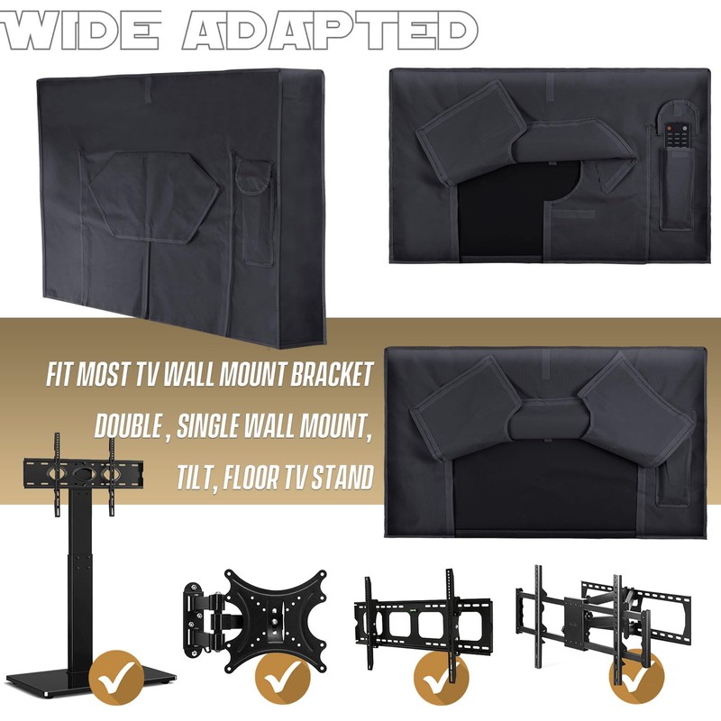IC ICLOVER Outdoor TV Cover 40 Inch, 600D Heavy Duty