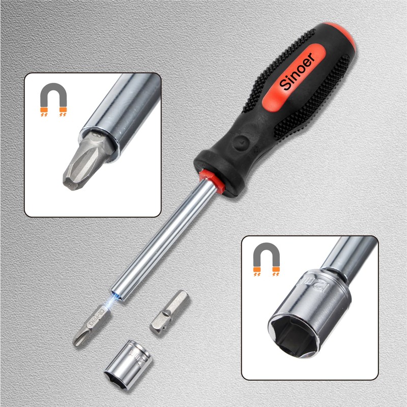 Screwdriver Set, 44 Pieces Magnetic Screwdriver Set Including Slotted, Phillips,