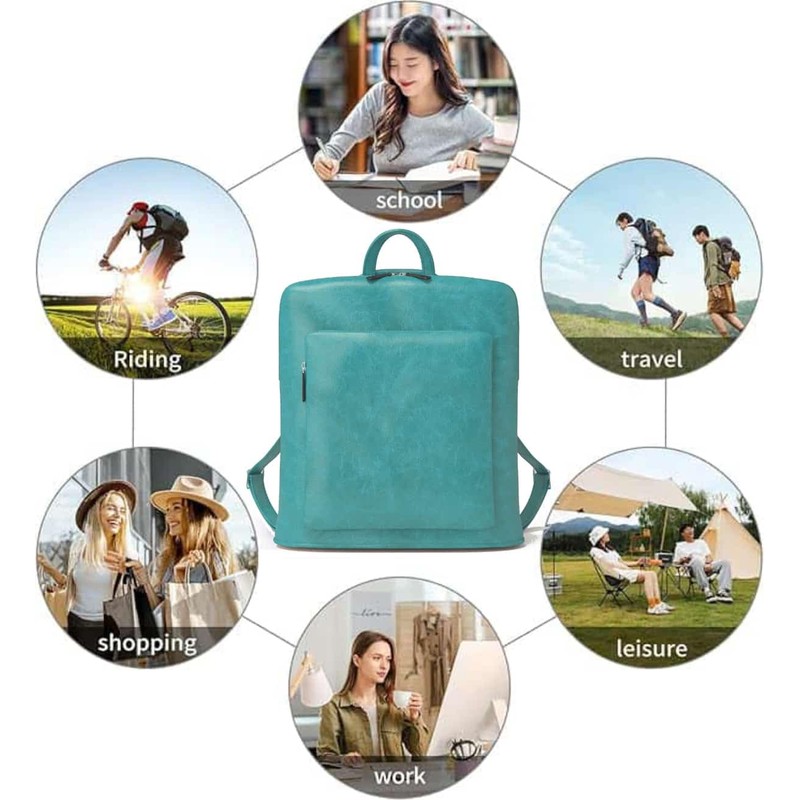 Kmisso Elegant Women's Vegan Faux Leather Backpack 30605, gray