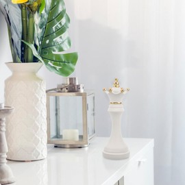 - Estatua de ajedrez (resina), diseño de ajedrez, pieza de ajedrez, decoración de arte retro, escultura de ajedrez para el hogar, oficina, gabinete de vino, sala de estar, color