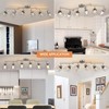 WILON Track Lighting Fixtures, 6-Light Brushed Nickel Flush Mount Track