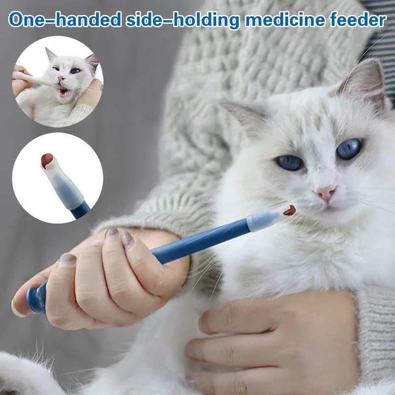 RELKLYU 2 Stücke Haustiermedizin Feeder, Pillenspender, Haustiervorräte, Popup-Medizin-Feeder.