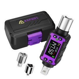 ANPUDS 1/2" Digital Torque Adapter, 2.9-147.6 Ft-lb/4-200 Nm Digital Torque Wrench Converter Set with 3/8" & 1/4" Adapters, ±2% Accuracy, Buzzer & LED Flash Notification for Motorcycle Car Repair