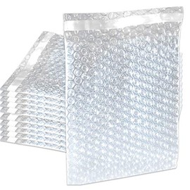 10 Pack Self Seal Bubble Pouches 8 x 15.5 inches Lightweight Bubble Bags for Mailing, Shipping, Packing, Packaging, Storage and Moving