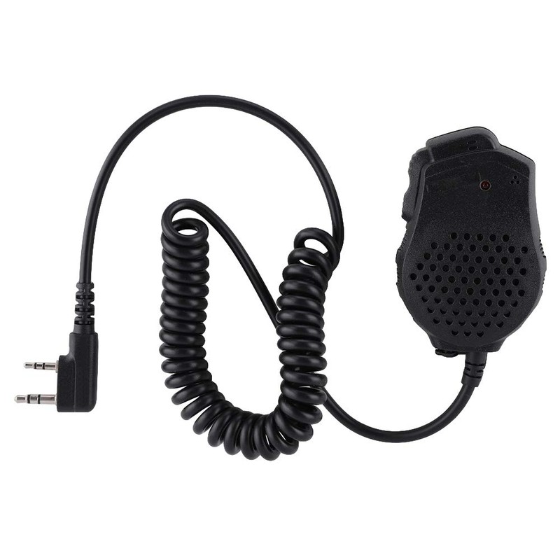 Walkie Talkie Speaker Microphone, Dual PTT Handheld Shoulder 2-Way Radio