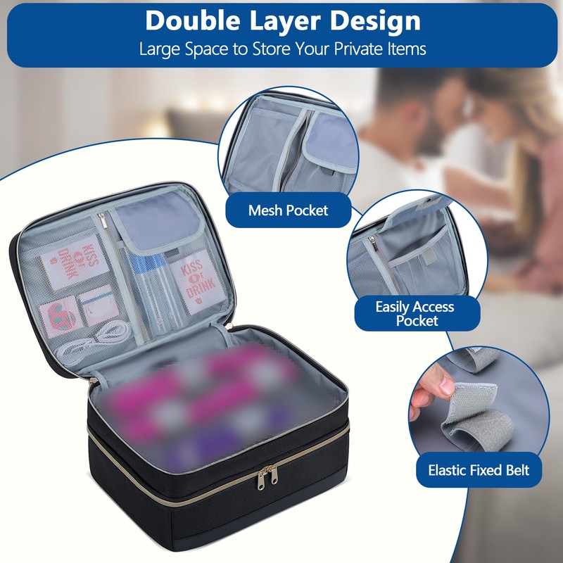 Damero Lockable Storage Bag, Discreet Bag for Toys, Private Toy